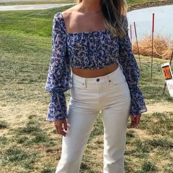 Fame and Partners, The Willet Cropped Top Women's 14 - Picture 2 of 12